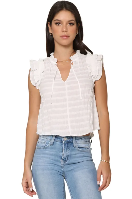 Margot Ruffled Top sold by Mixology
