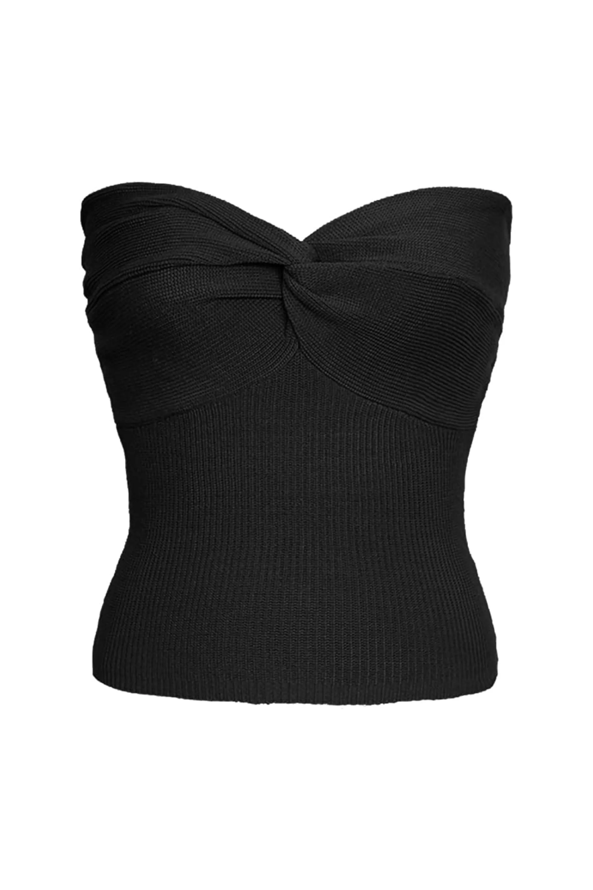 Ribbed Knotted Tube Top sold by Mixology