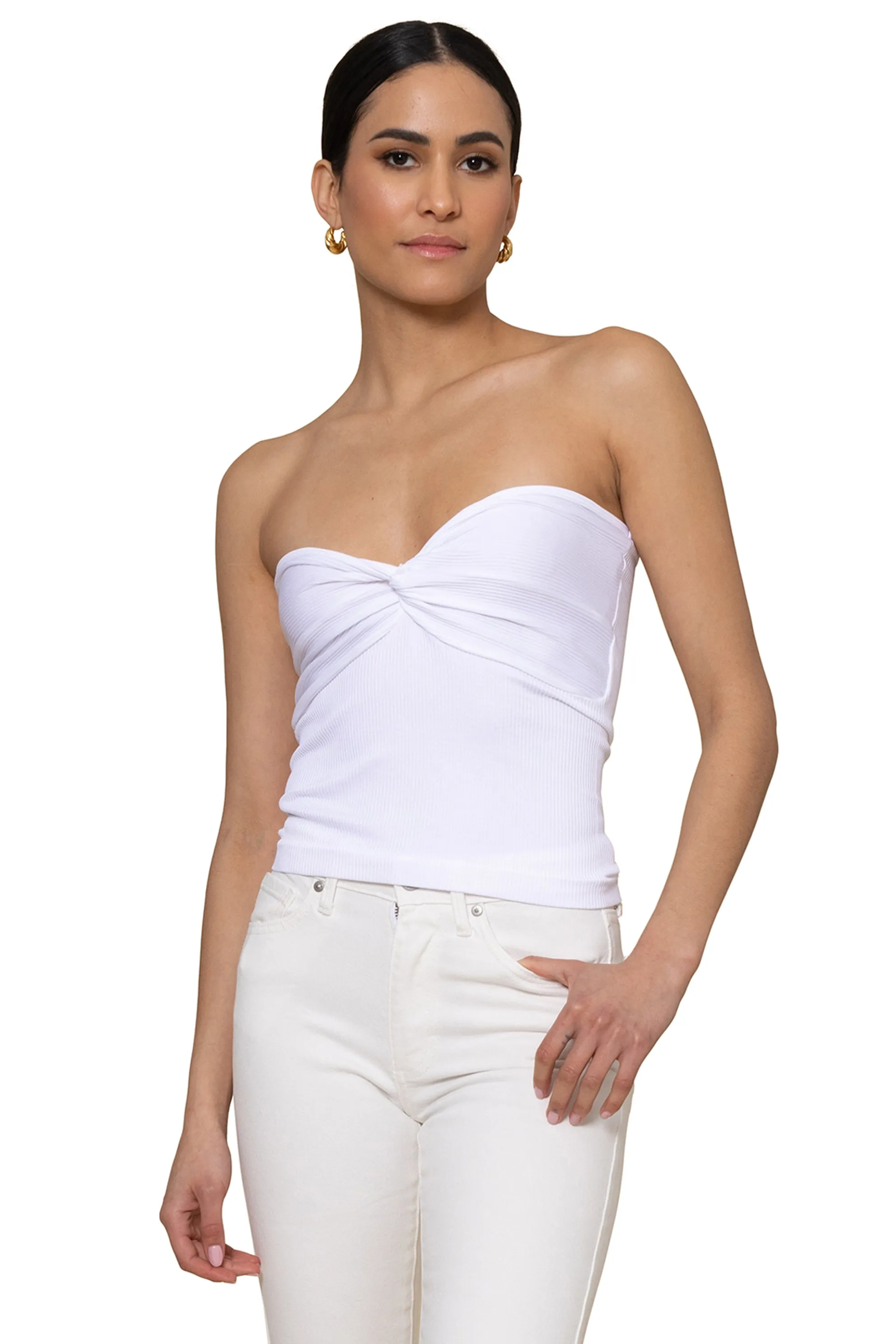 Ribbed Knotted Tube Top sold by Mixology product image thumbnail 3