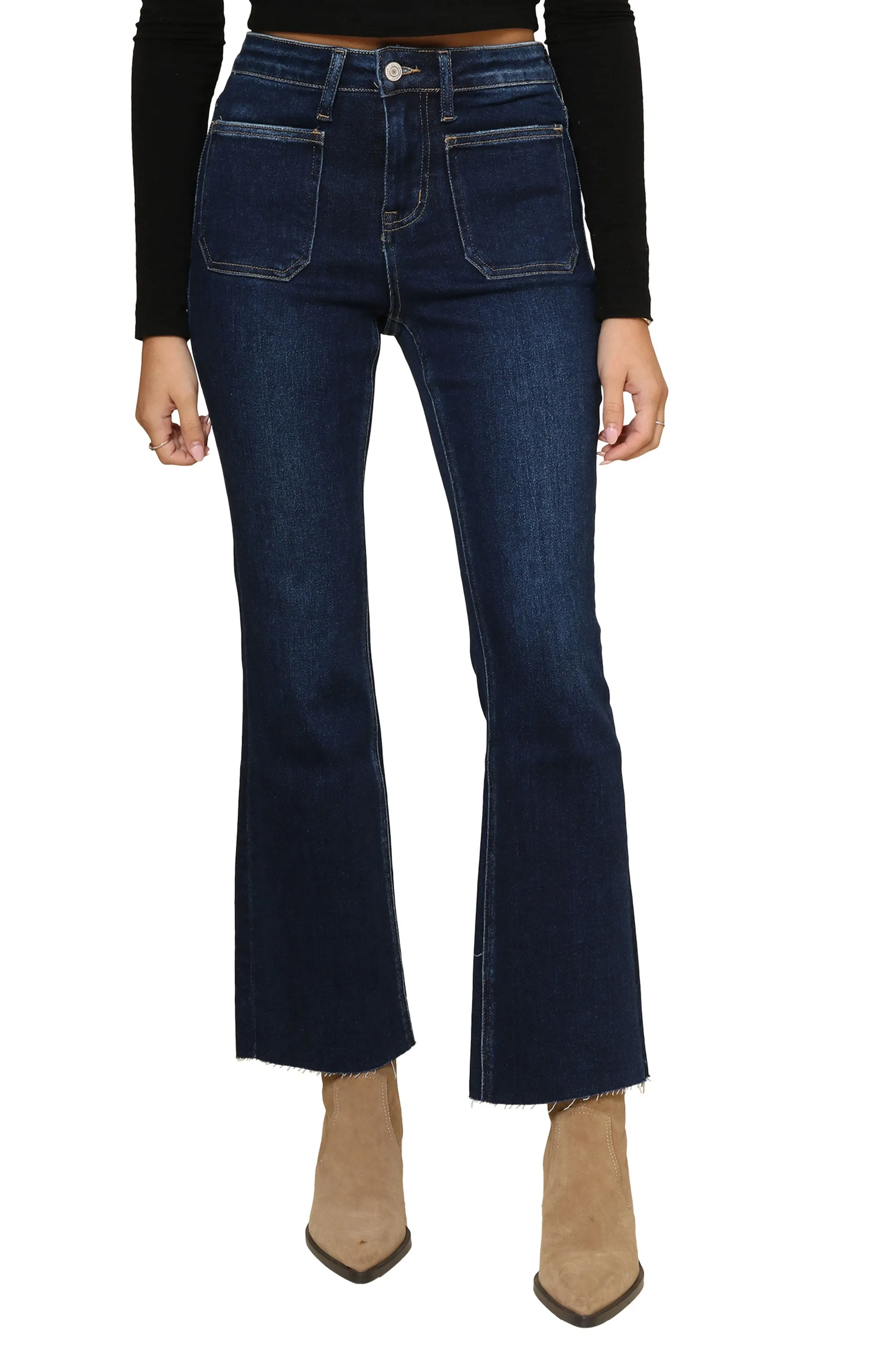 High Rise Kick Flare sold by Mixology