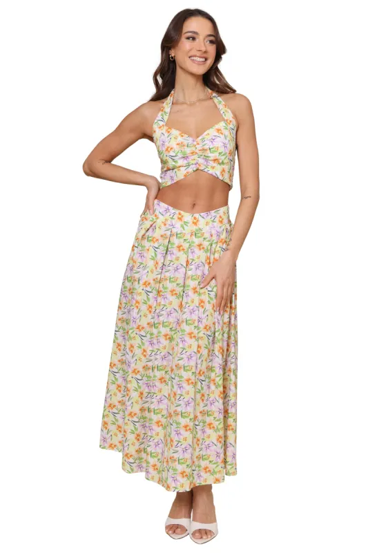 Ellie Halter Top And Skirt Set sold by Mixology