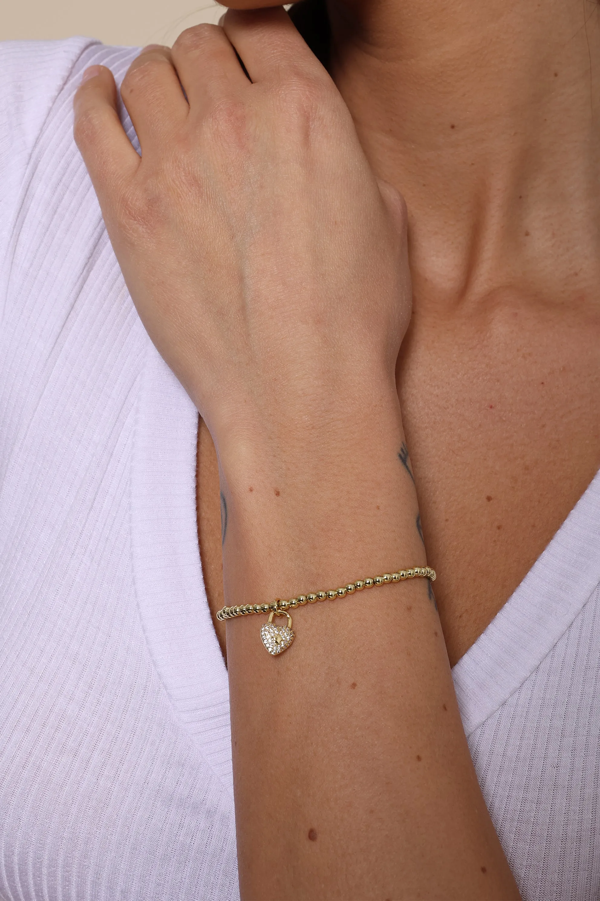 Lock It Bracelet With Heart Lock sold by Mixology product image thumbnail 2