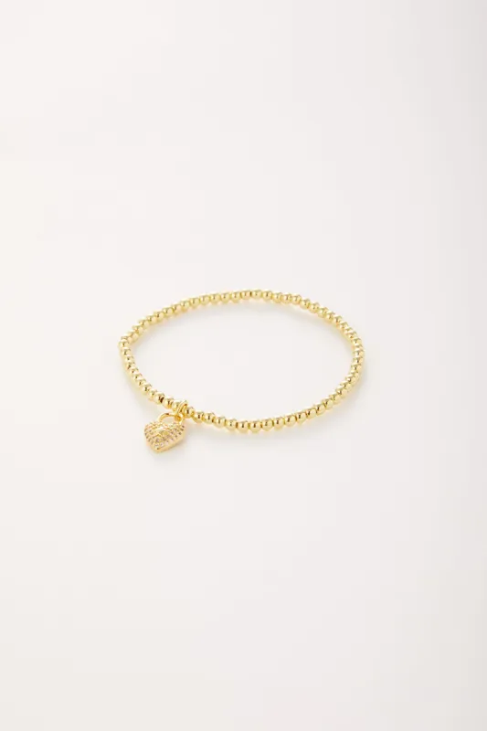 Lock It Bracelet With Heart Lock sold by Mixology