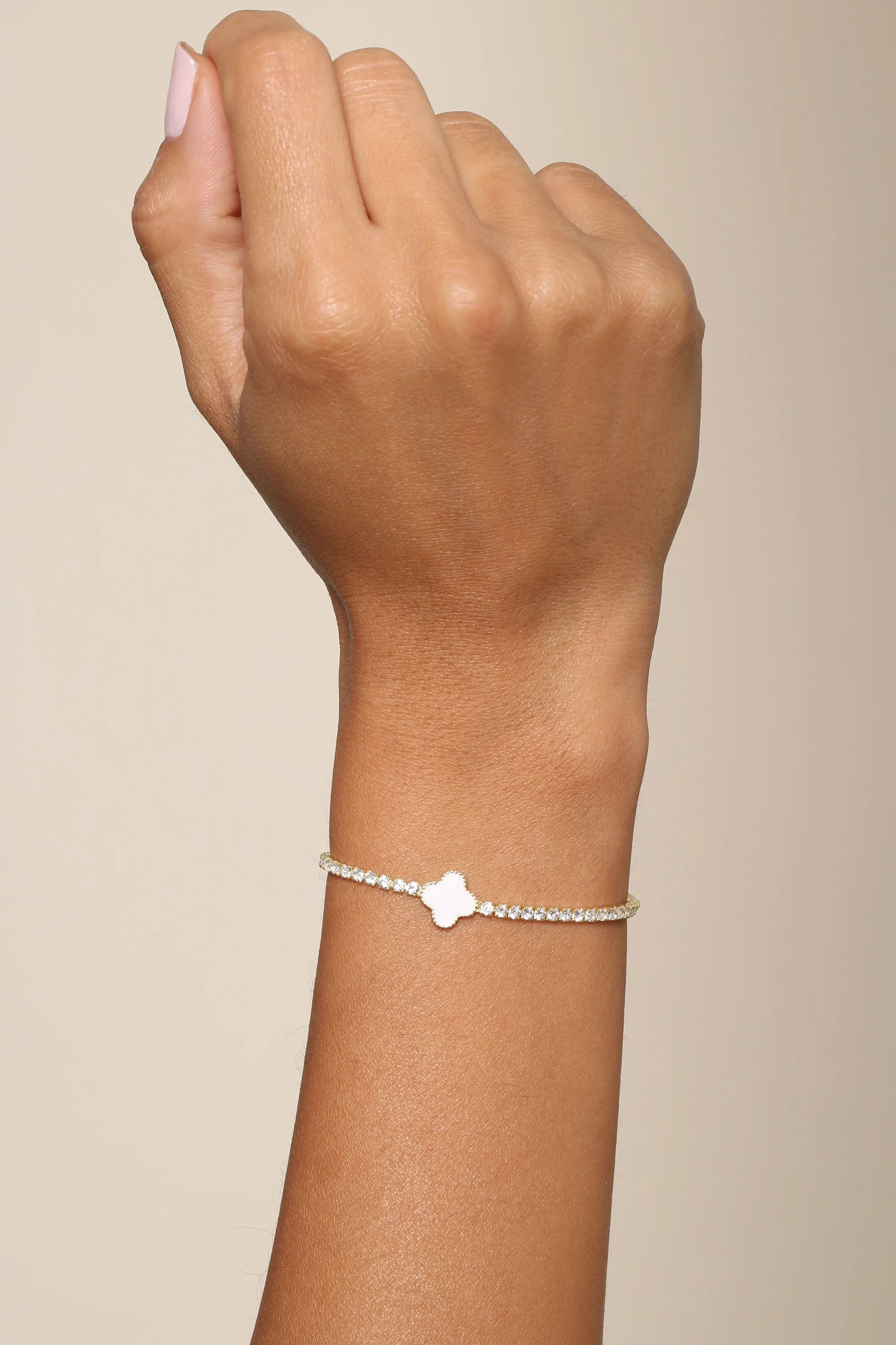 Catana Enamel Clover Tennis Bracelet sold by Mixology product image thumbnail 5