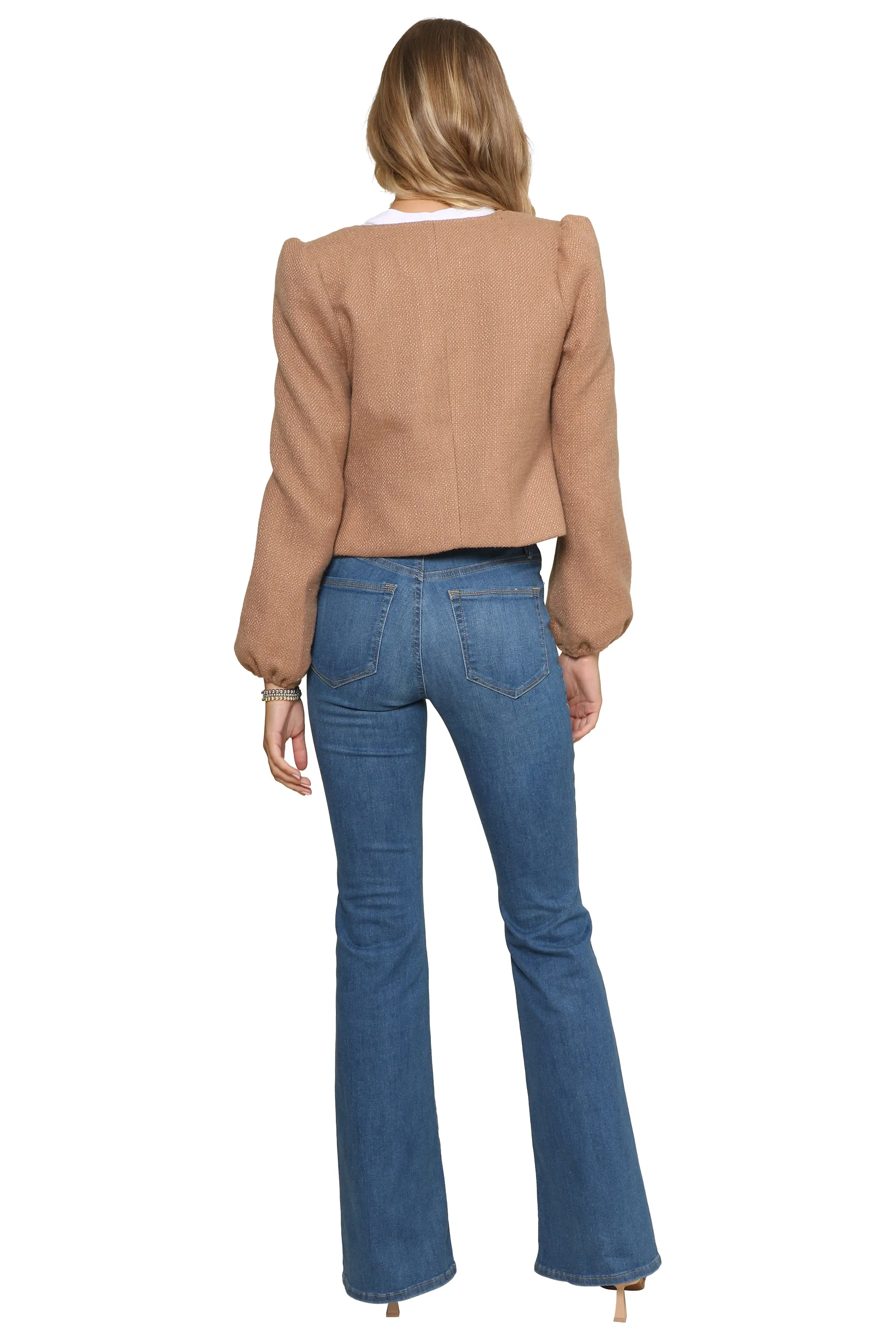 Tweed Puff Sleeve Button Up sold by Mixology product image thumbnail 4