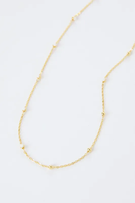 Mia Pearl and Ball Necklace sold by Mixology