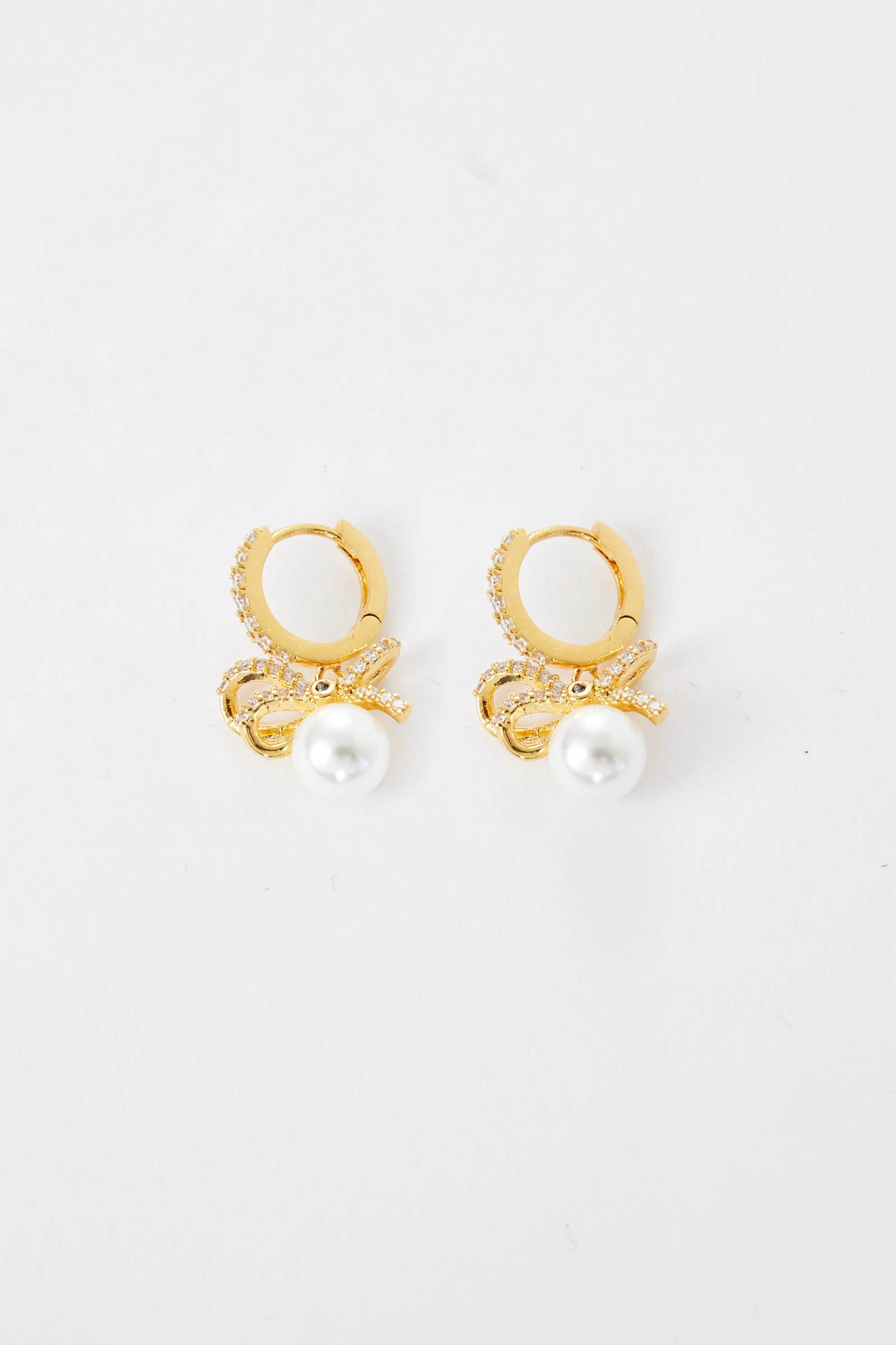Belle Bow Pearl Drop Earring sold by Mixology