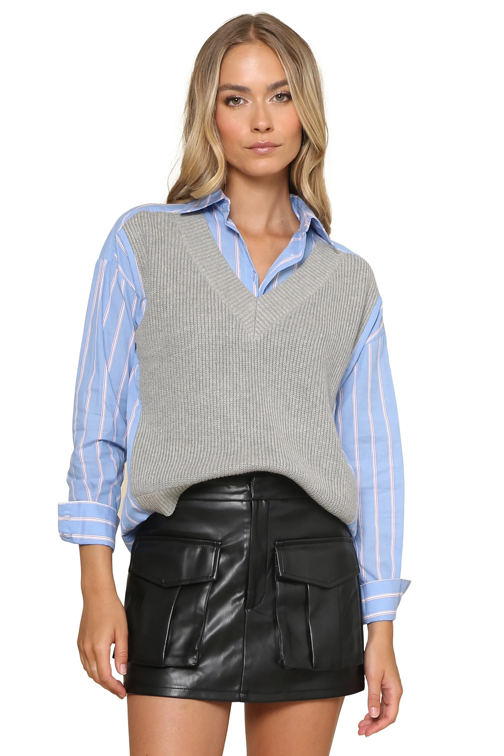 Button Up Sweater Front sold by Mixology