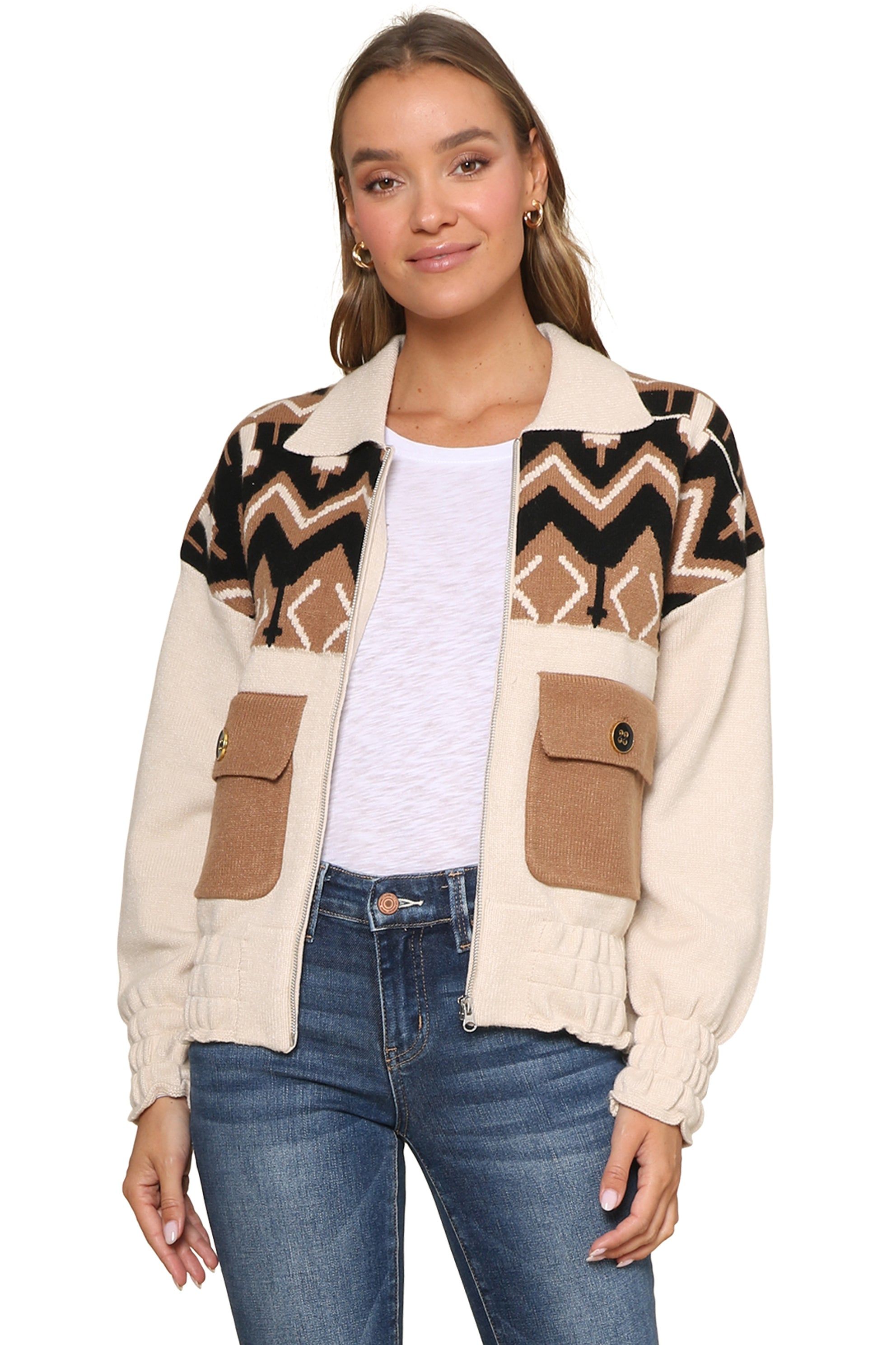 Jacquard Mixed Media Jacket sold by Mixology product image thumbnail 2