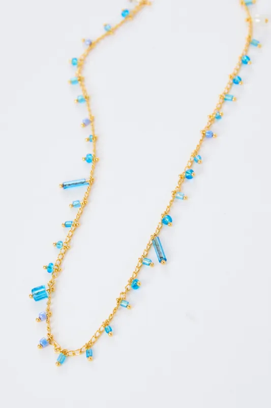 Aria Turquoise Bead Necklace sold by Mixology