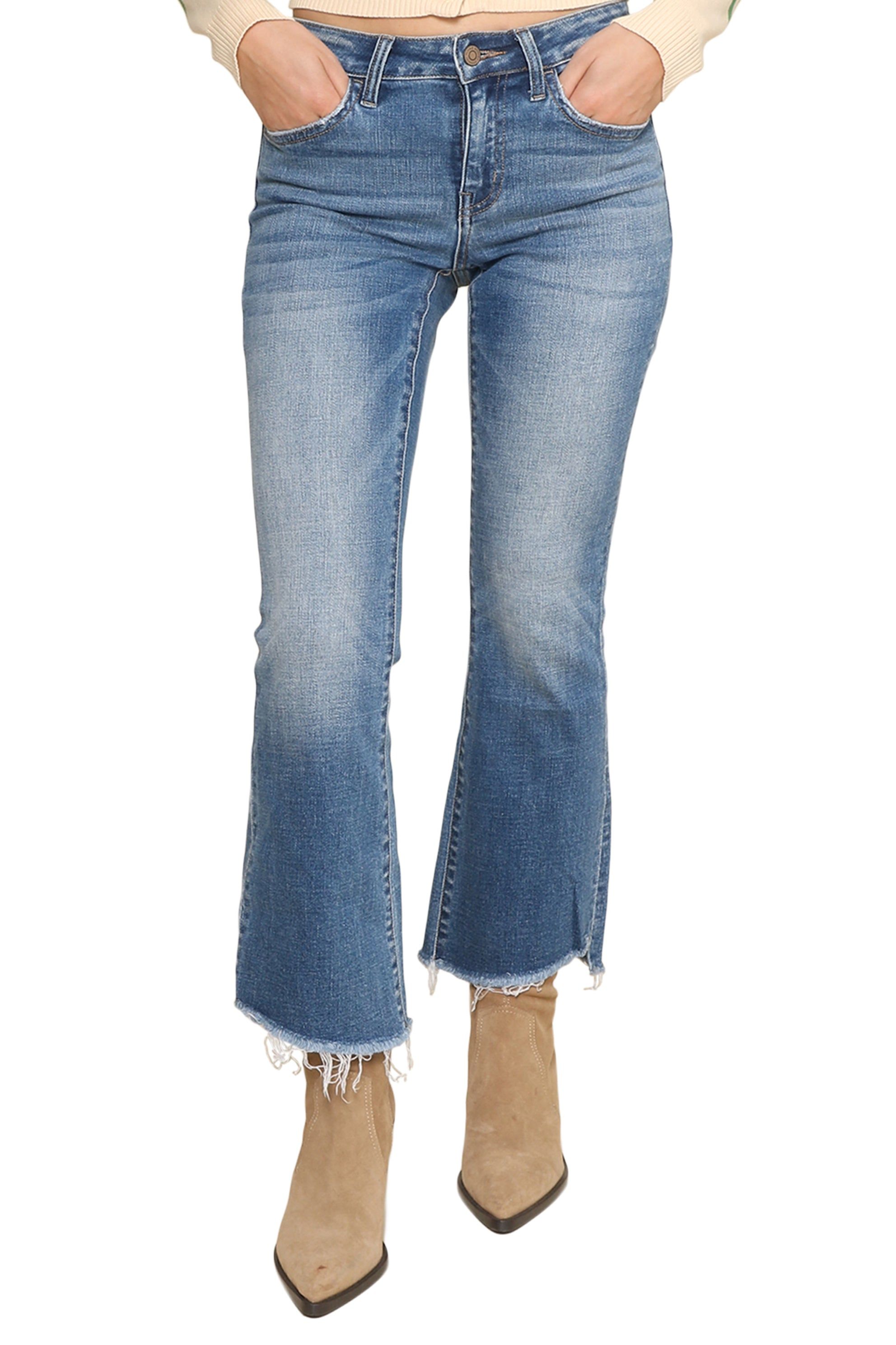 Med Wash Clean Crop Kick Flare sold by Mixology