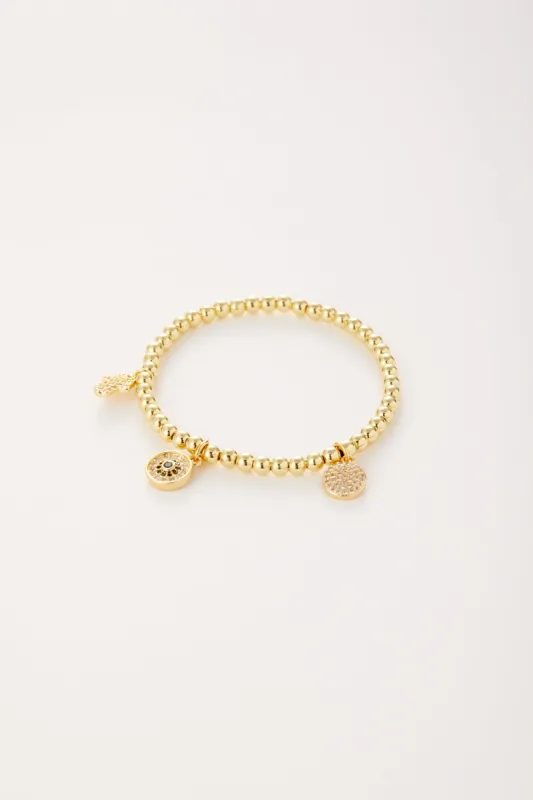 Eye Hamsa Triple Charm Bracelet sold by Mixology