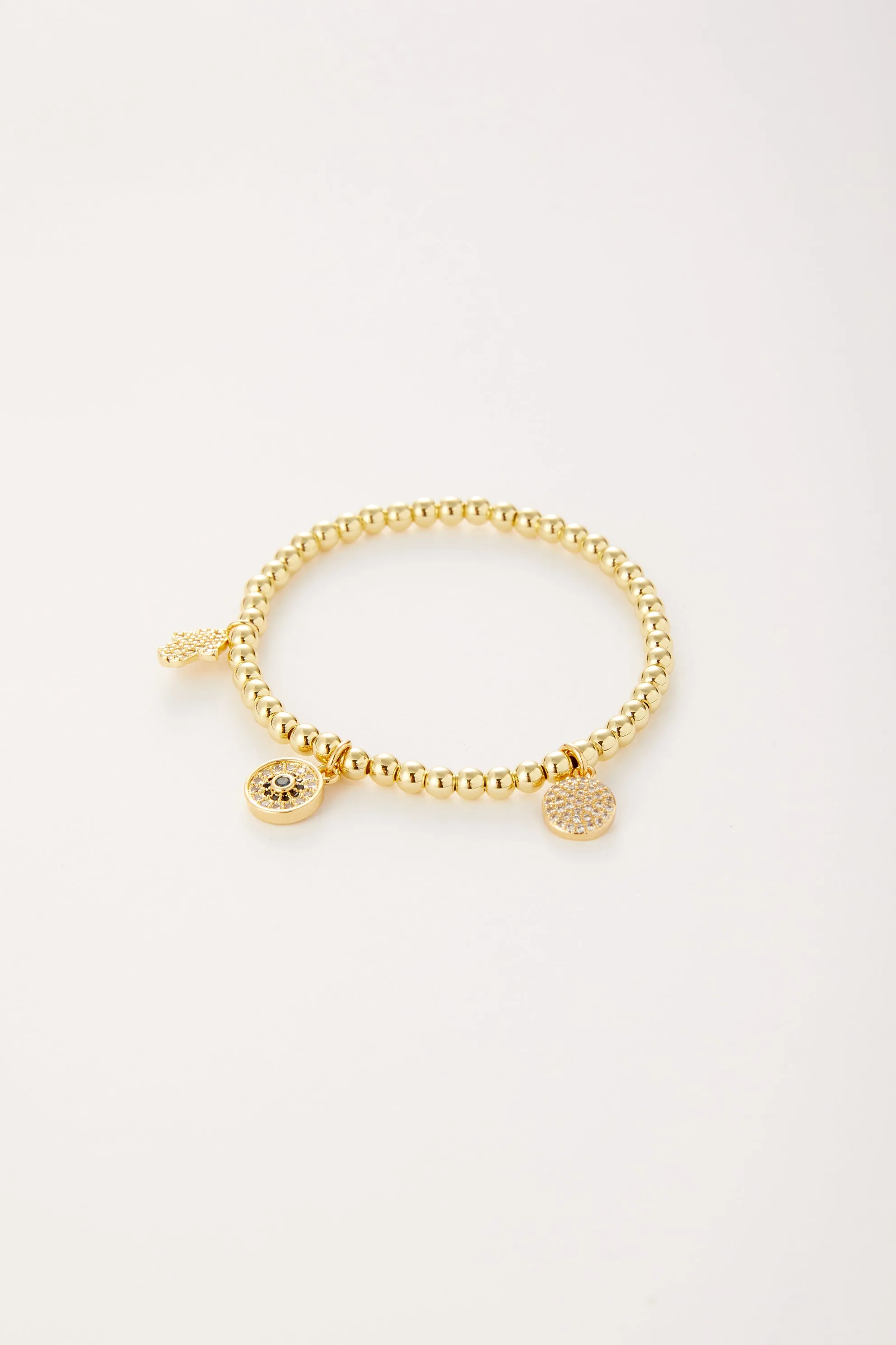 Eye Hamsa Triple Charm Bracelet sold by Mixology