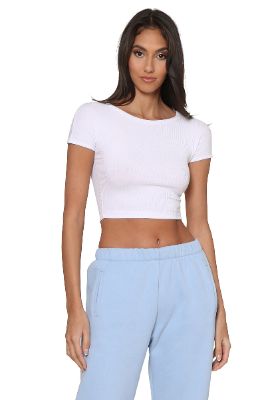 Ribbed Crop Tee sold by Mixology