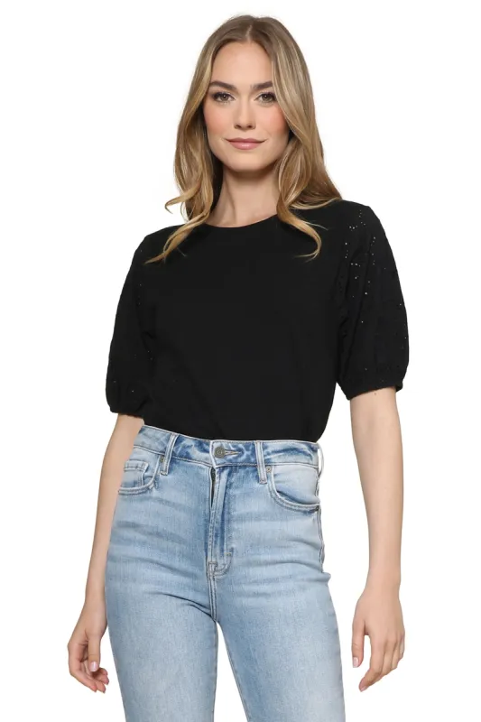 Isabel Eyelet Top sold by Mixology