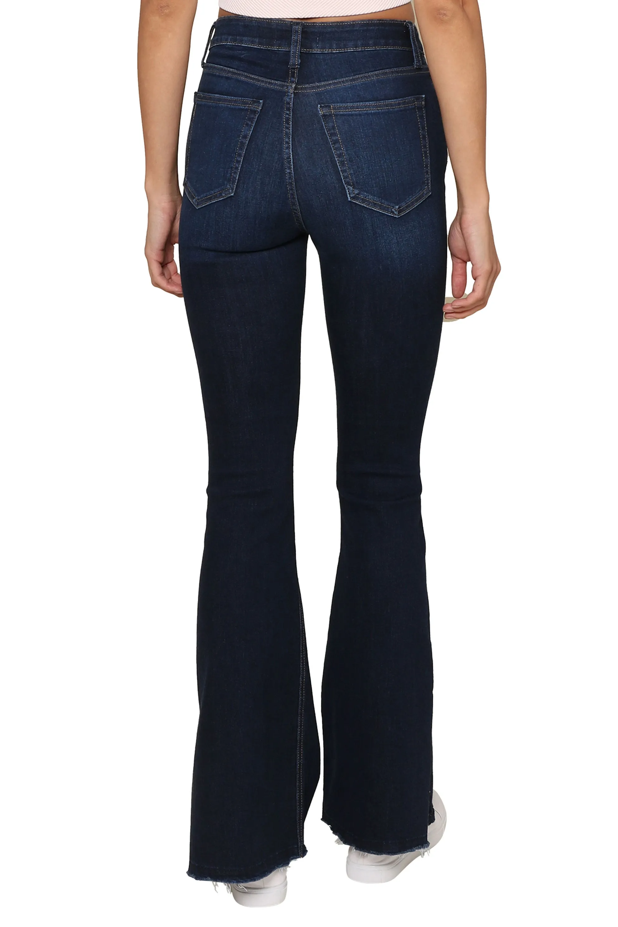 High Rise Slit Flare Jeans sold by Mixology product image thumbnail 5
