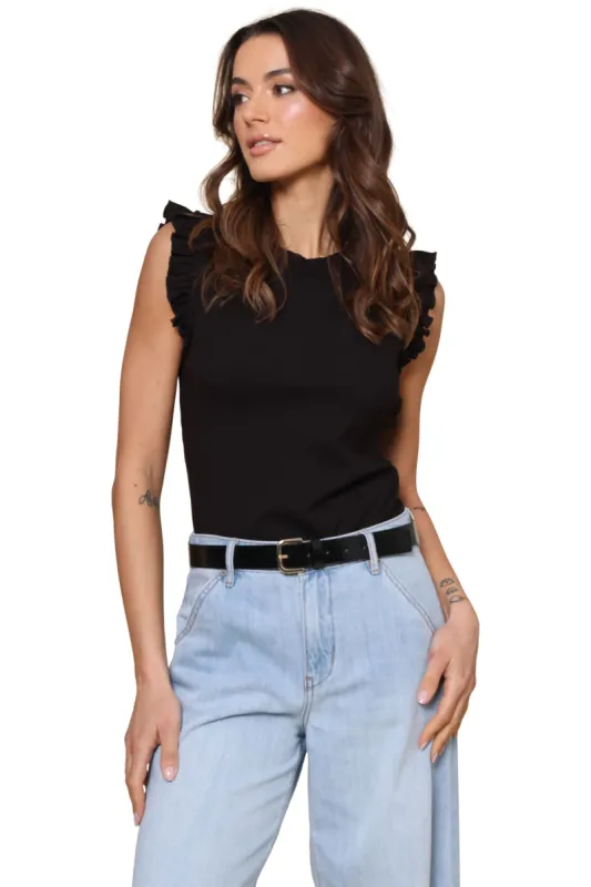 Bonnie Ruffle Sleeve Top sold by Mixology