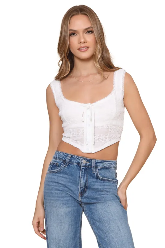 Eden Lace Top sold by Mixology