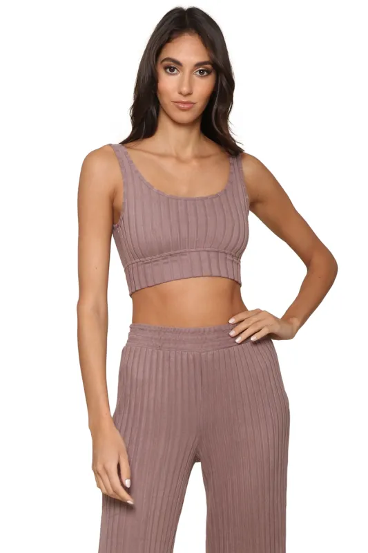 Zoe Rib Tank Bra sold by Mixology