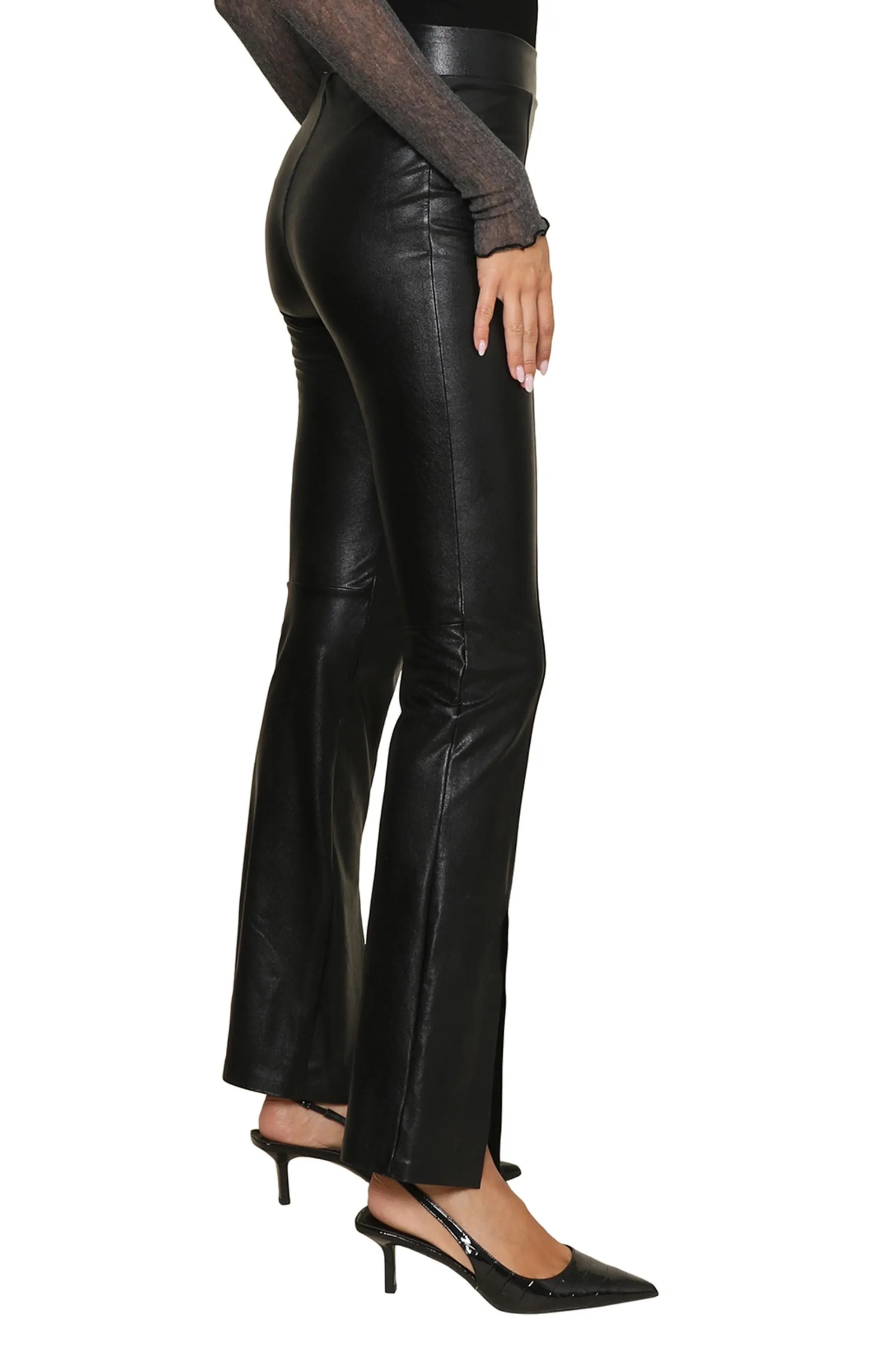 Faux Leather Split Front Pants sold by Mixology product image thumbnail 2