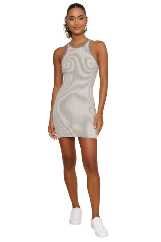 Alyssa Two Tone Ribbed Mini Dress sold by Mixology