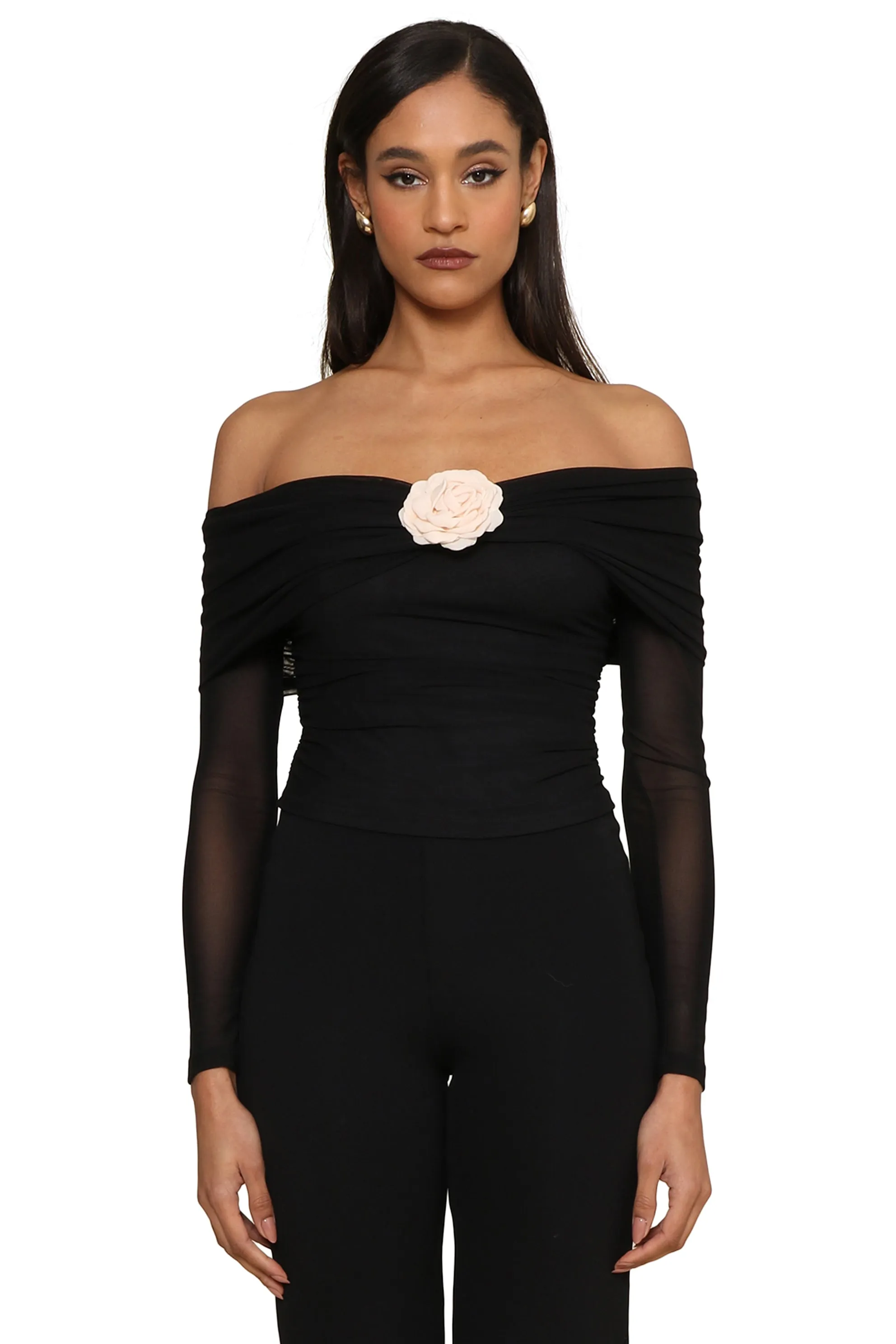 Magda Off Shoulder Rosette Top sold by Mixology product image thumbnail 2