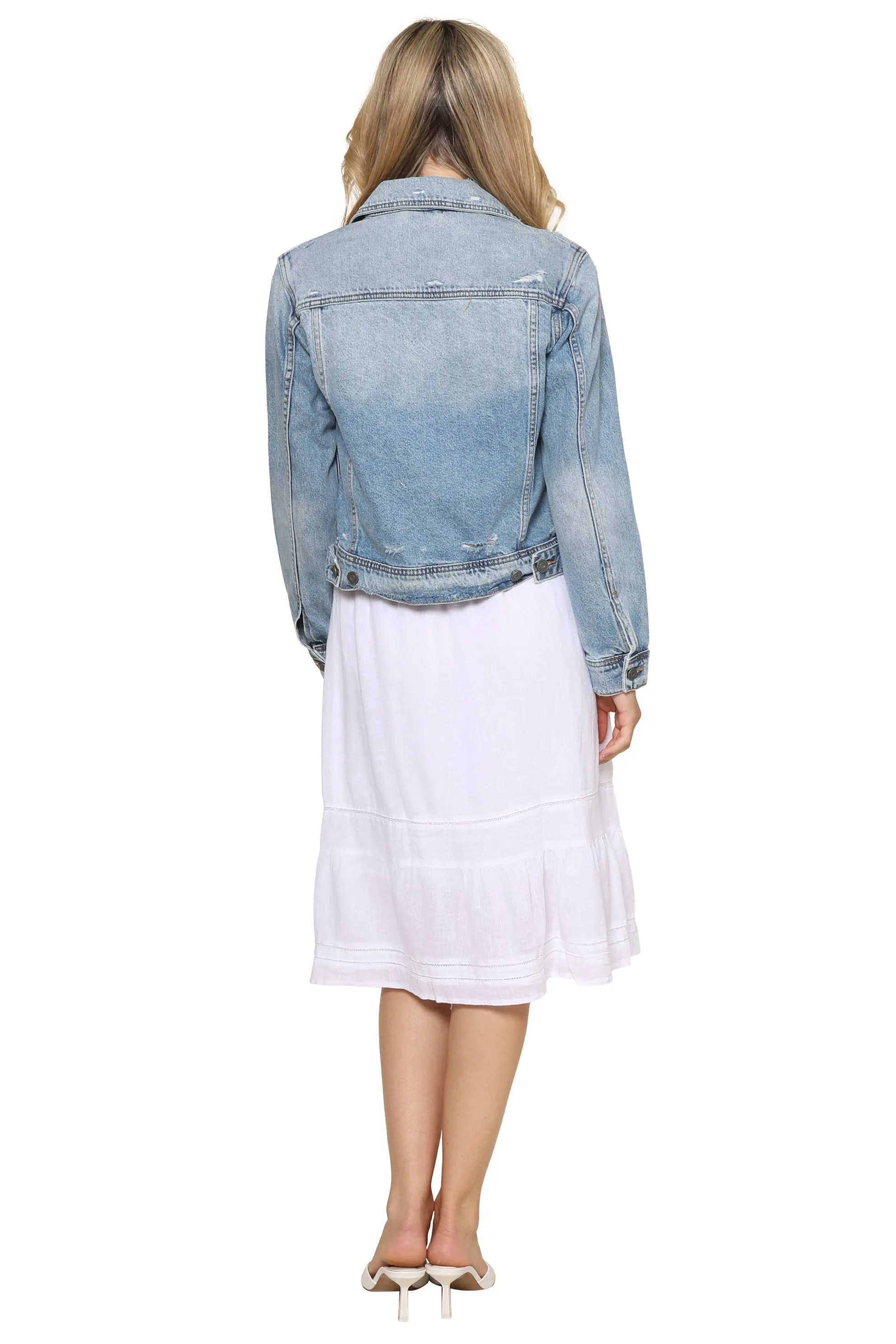 Denim Jacket With Seam sold by Mixology product image thumbnail 4