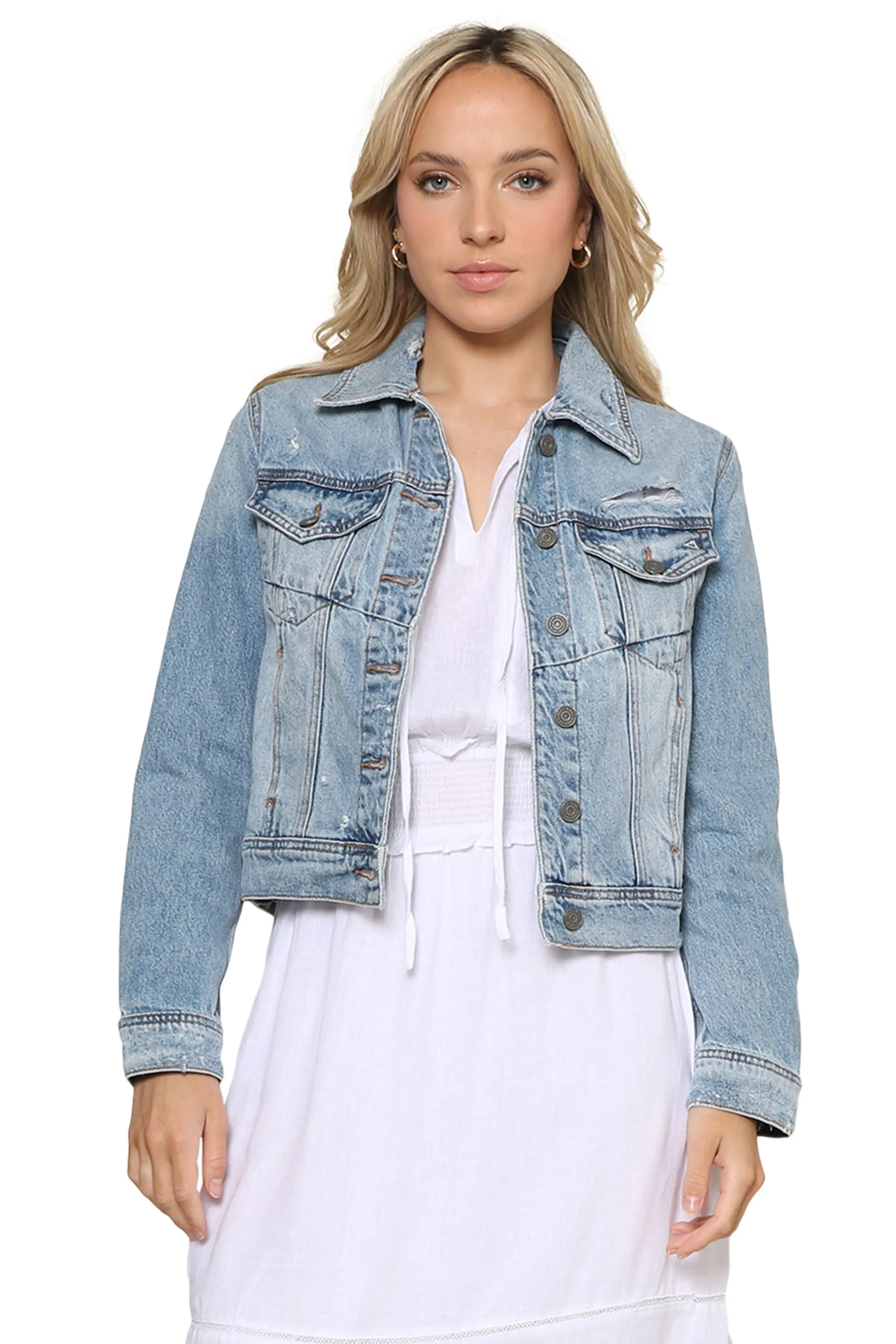 Denim Jacket With Seam sold by Mixology