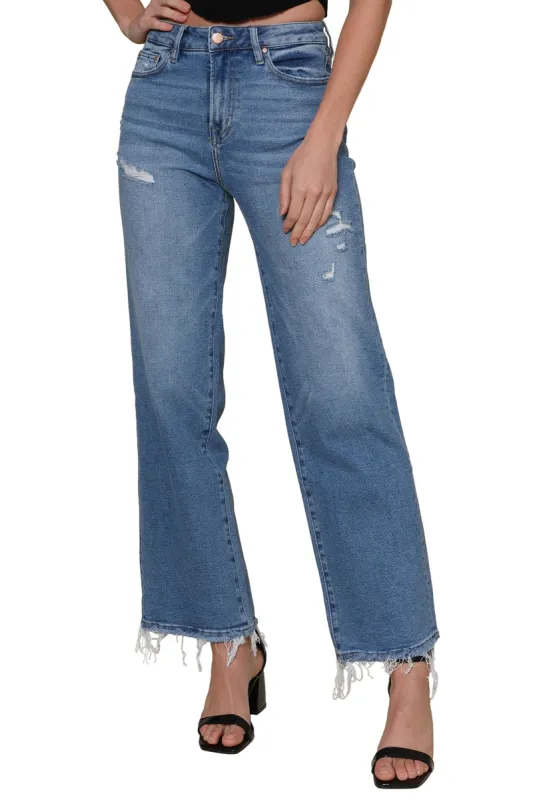 Stretch Super High Rise Wide Leg Jeans sold by Mixology