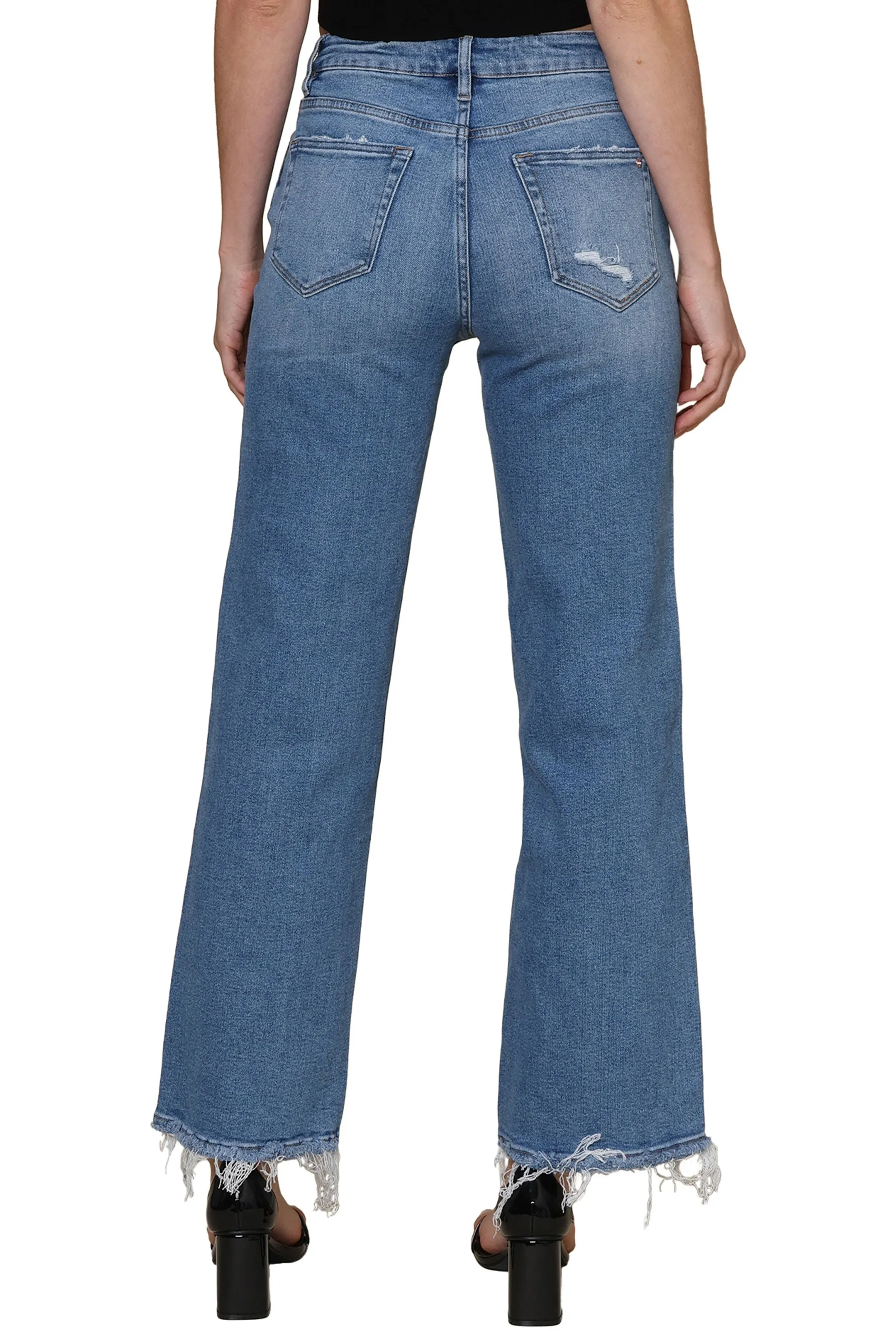 Stretch Super High Rise Wide Leg Jeans sold by Mixology product image thumbnail 3