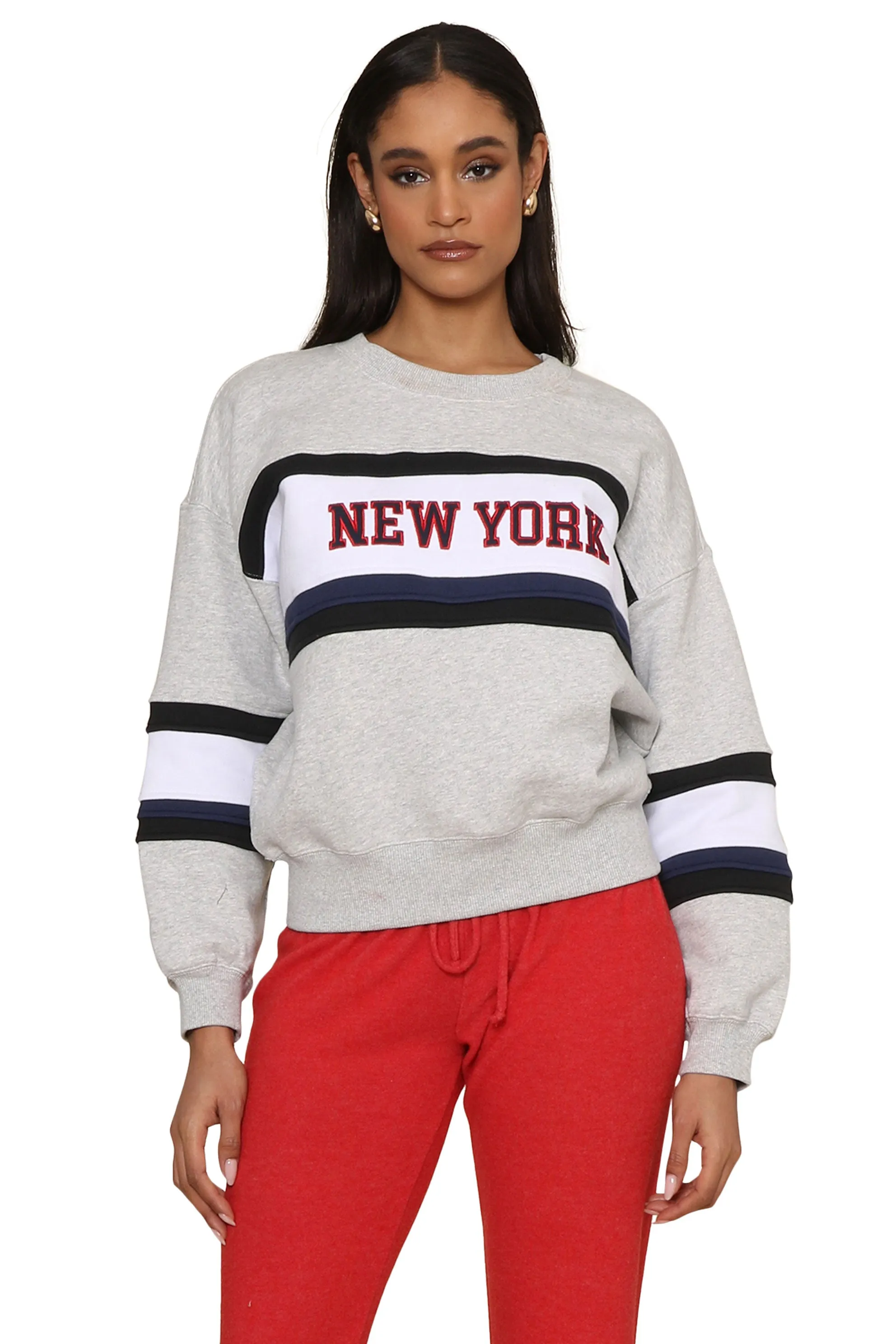 New York Color Block Sweatshirt sold by Mixology product image thumbnail 2