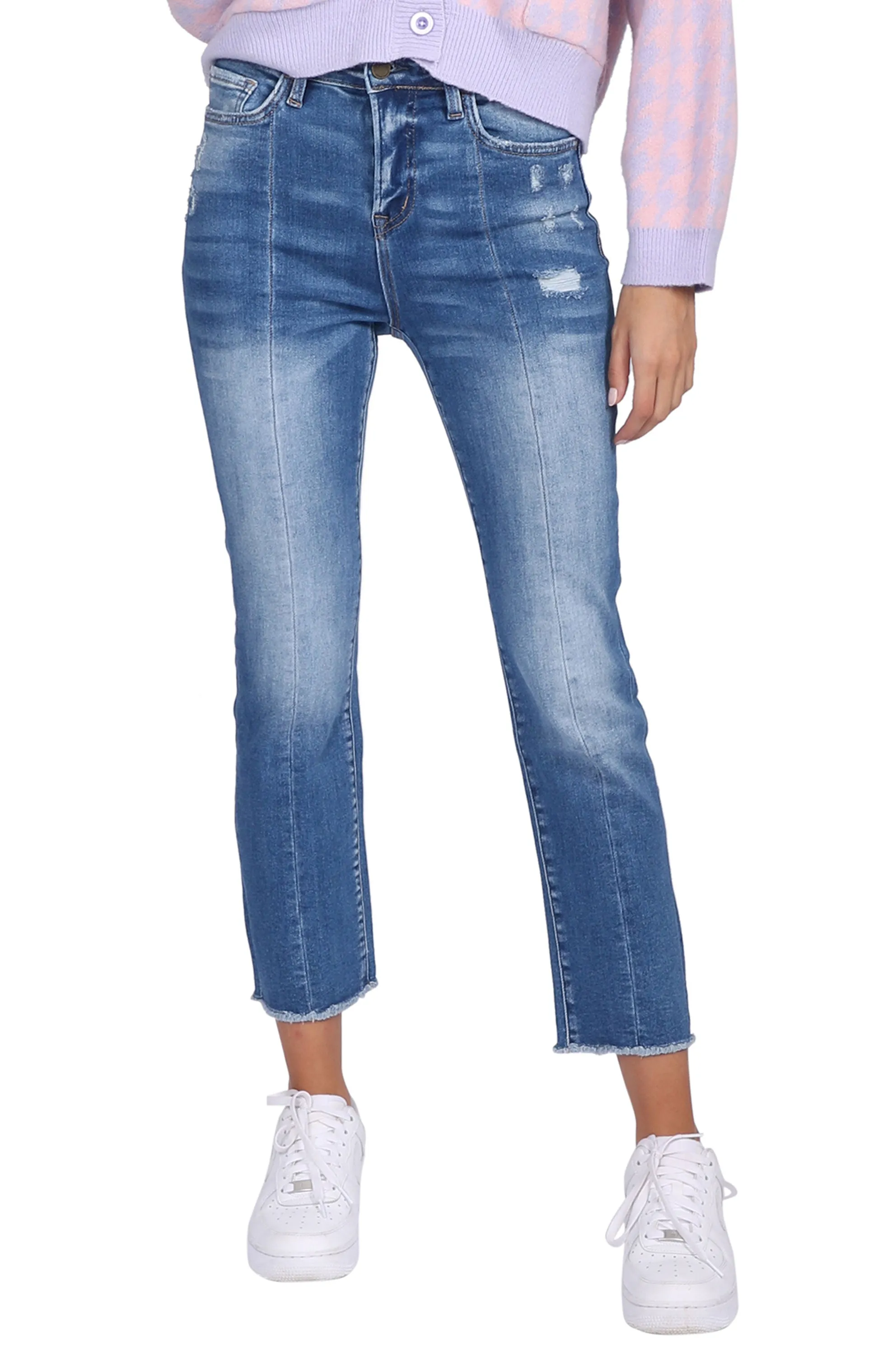 Super High Rise Straight With Seam Jeans sold by Mixology