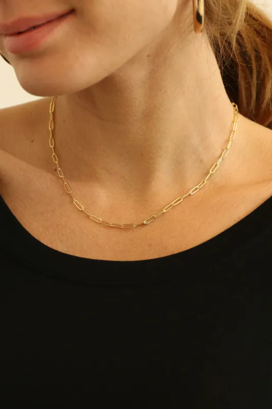Drew 16" Paper Clip Necklace sold by Mixology
