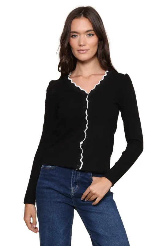 Gracie Ruffle Cardigan sold by Mixology
