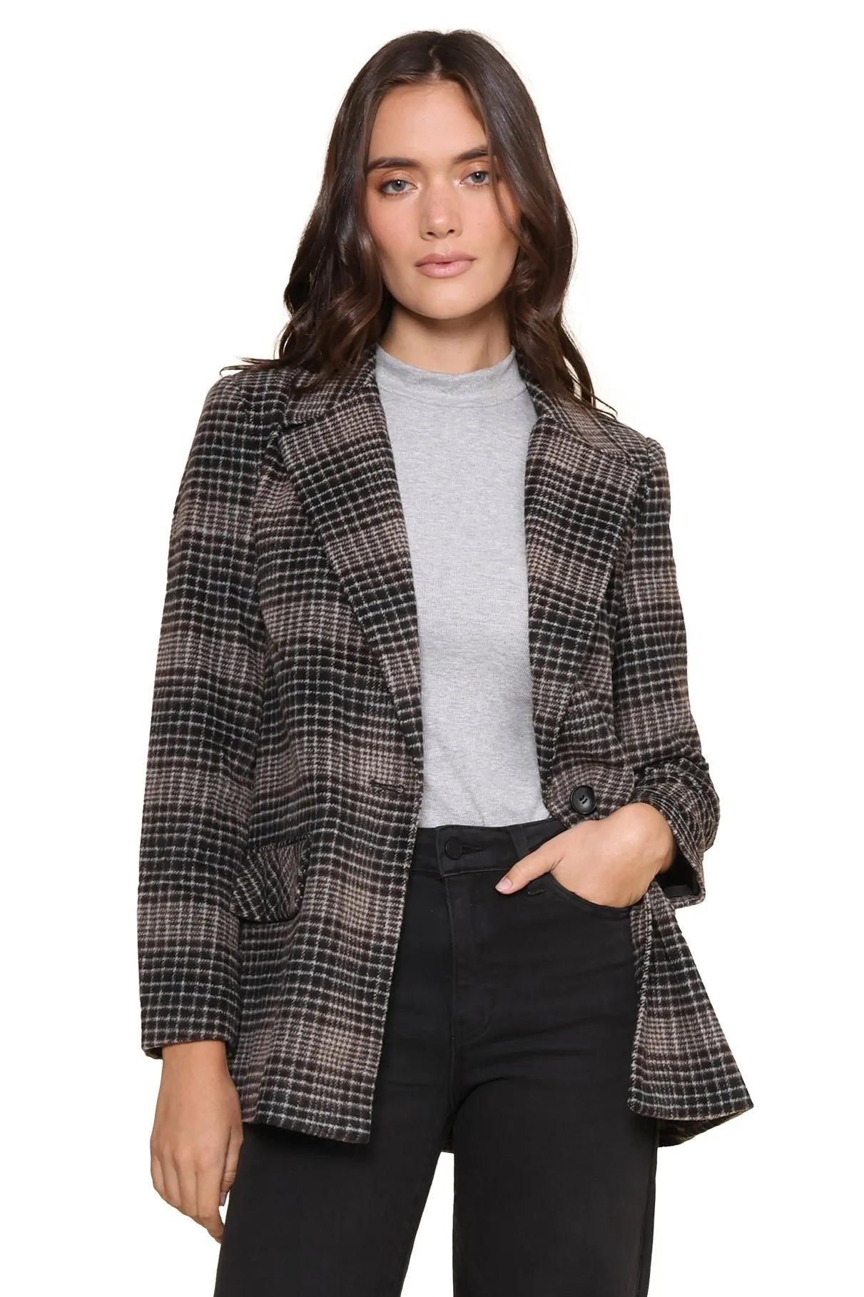 Kingston Relaxed Plaid Blazer sold by Mixology