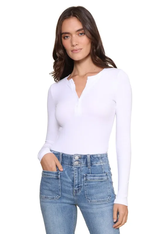 Samara Rib Henley Bodysuit sold by Mixology