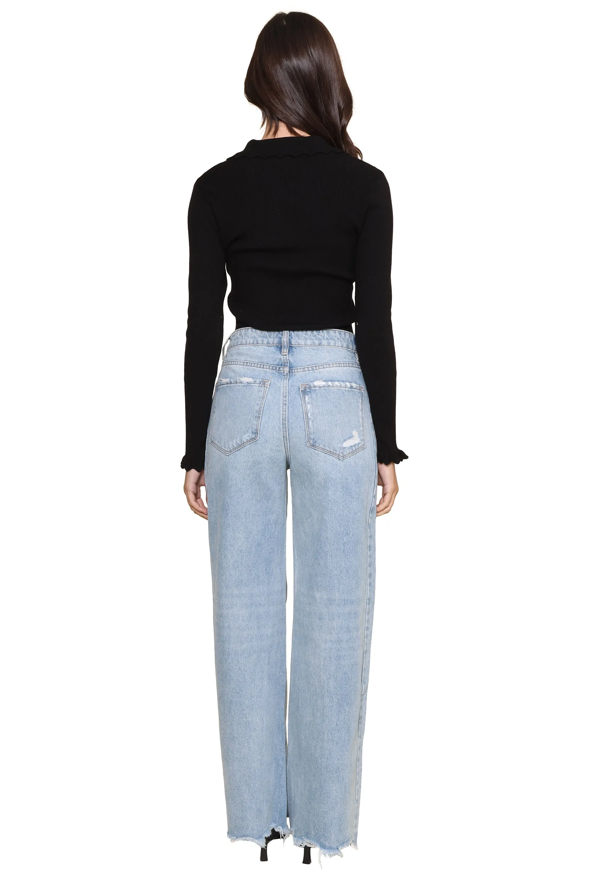 Rae Ribbed Polo Knit Top sold by Mixology product image thumbnail 4