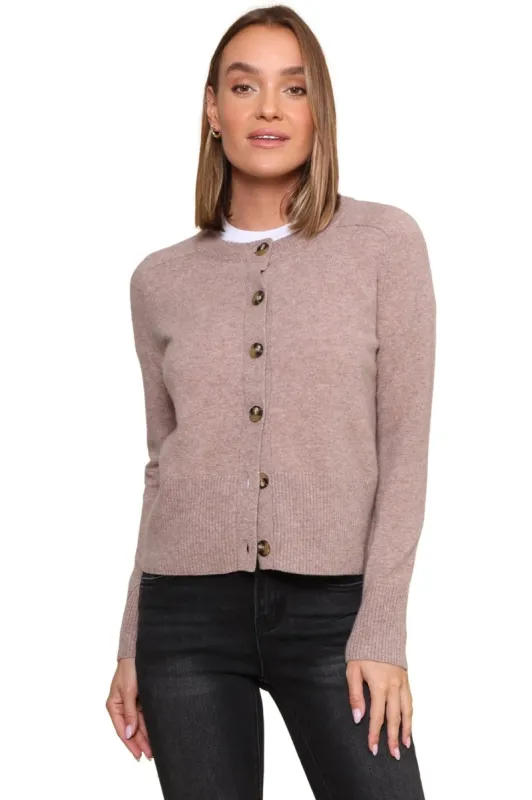 Simone Crew Cashmere Cardi sold by Mixology