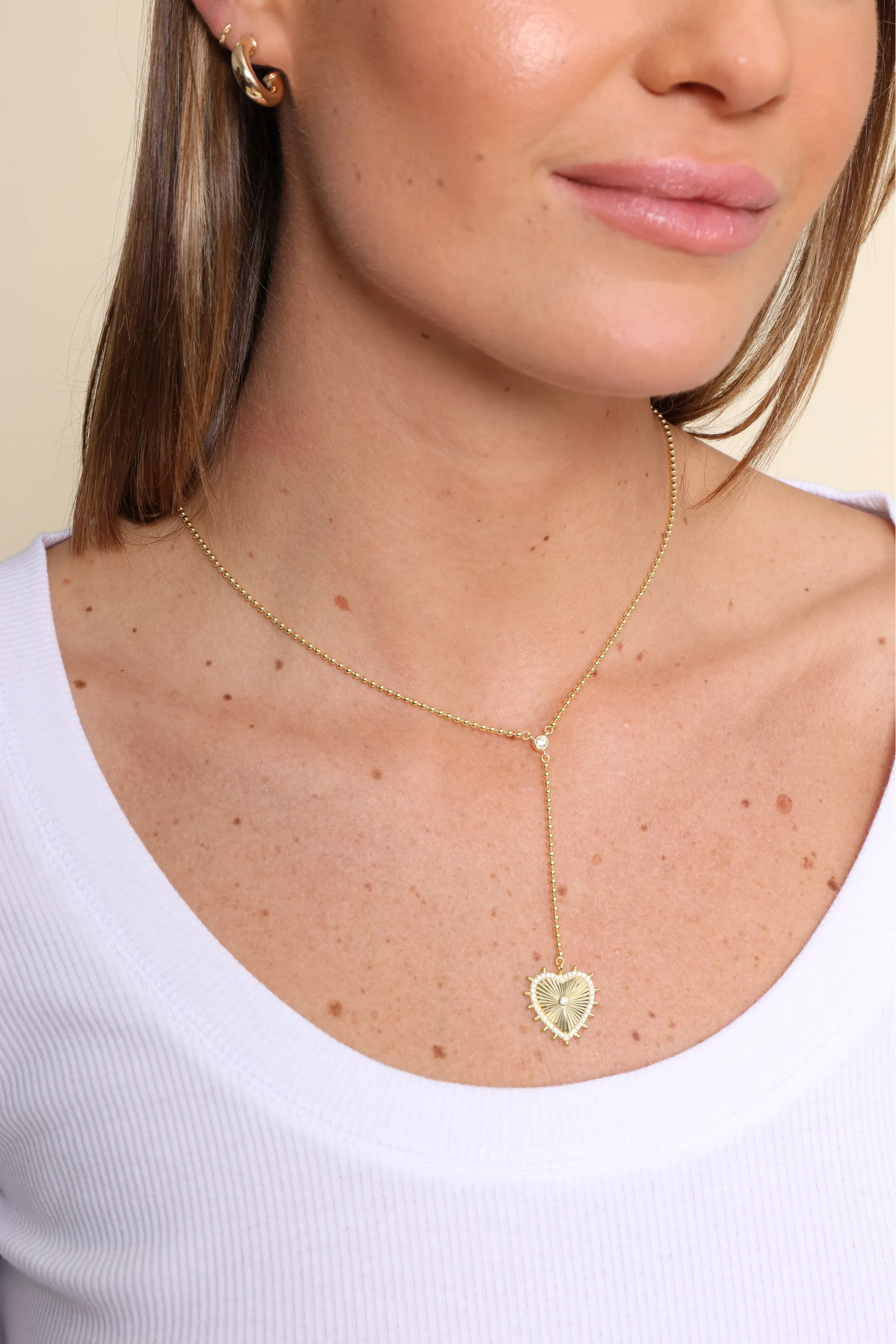 Gracey Y Heart Necklace sold by Mixology