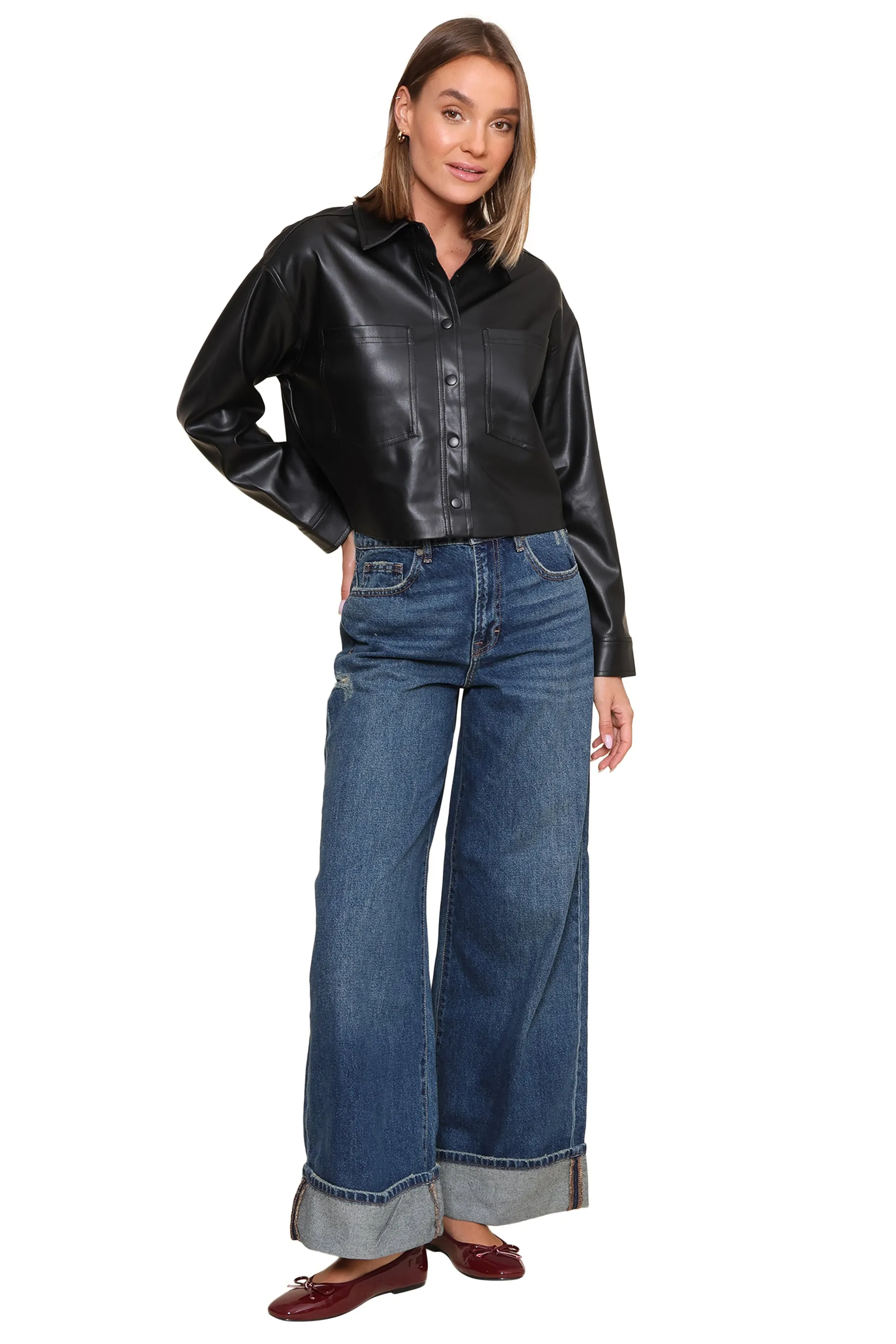 All Day Faux Leather Jacket sold by Mixology product image thumbnail 2