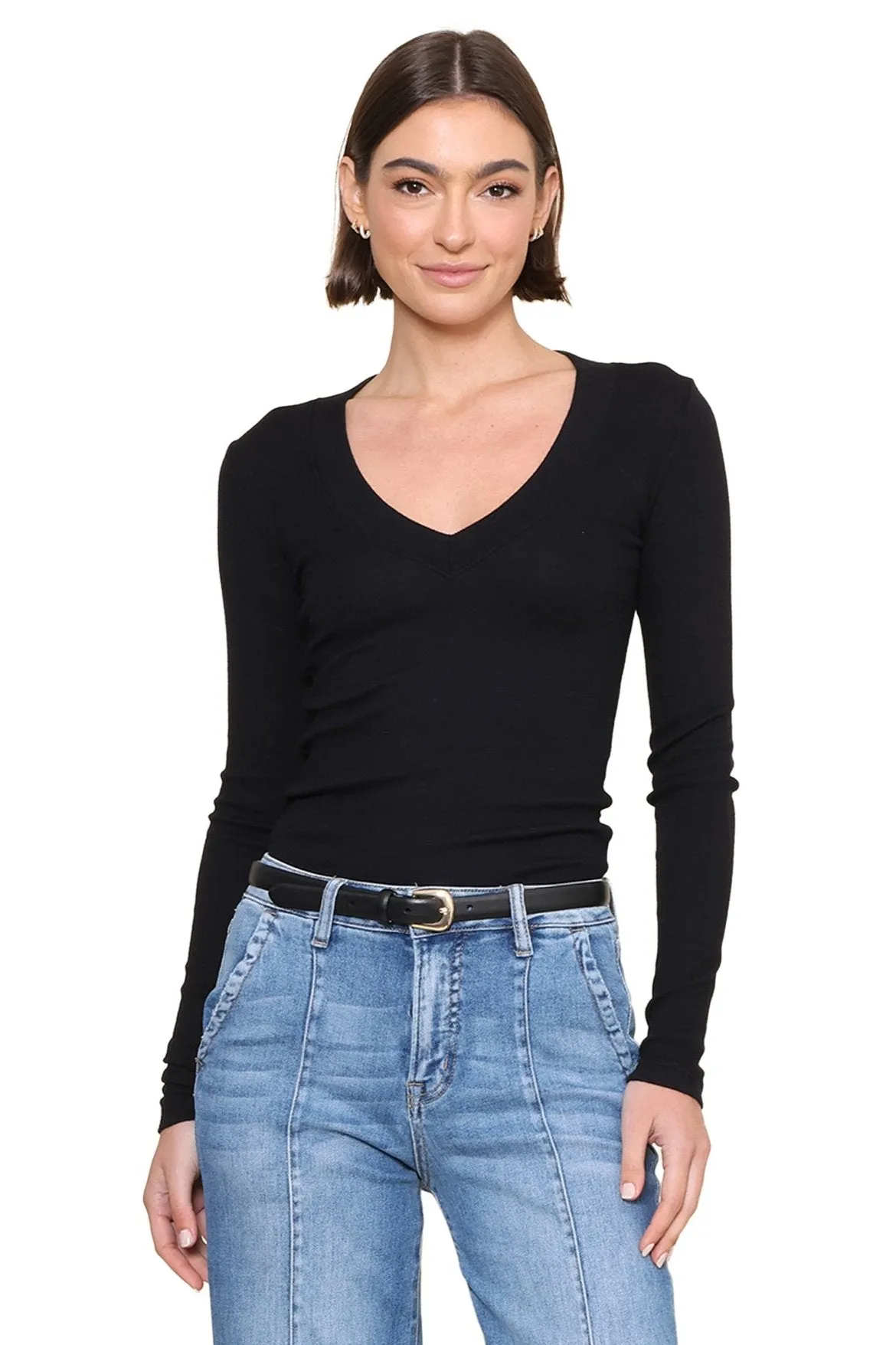 Viola V-Neck Long Sleeve sold by Mixology