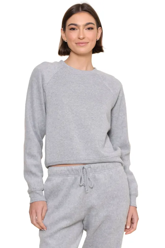 Saldana Reverse Fleece Top sold by Mixology
