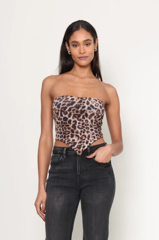 Leopard Mesh Top sold by Mixology