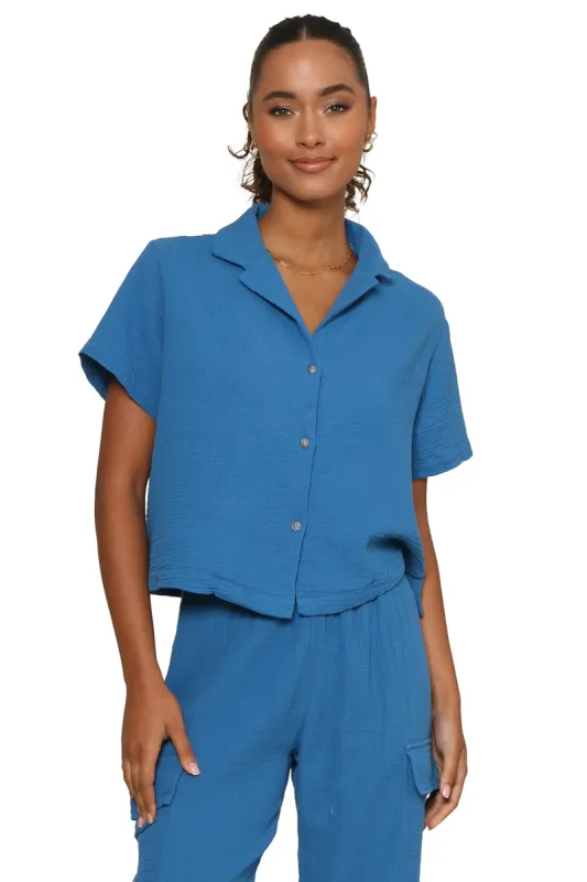 Gretchen Gauze Button Down sold by Mixology