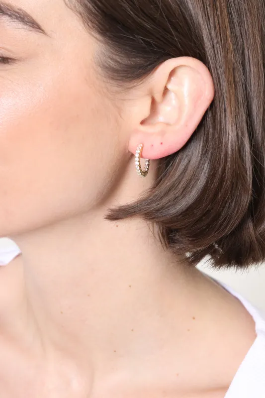 Margie Sm Cz Hoop sold by Mixology