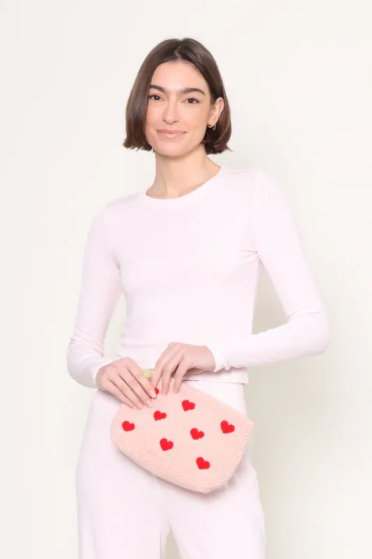 Hearts Teddy Pouch made by Darling