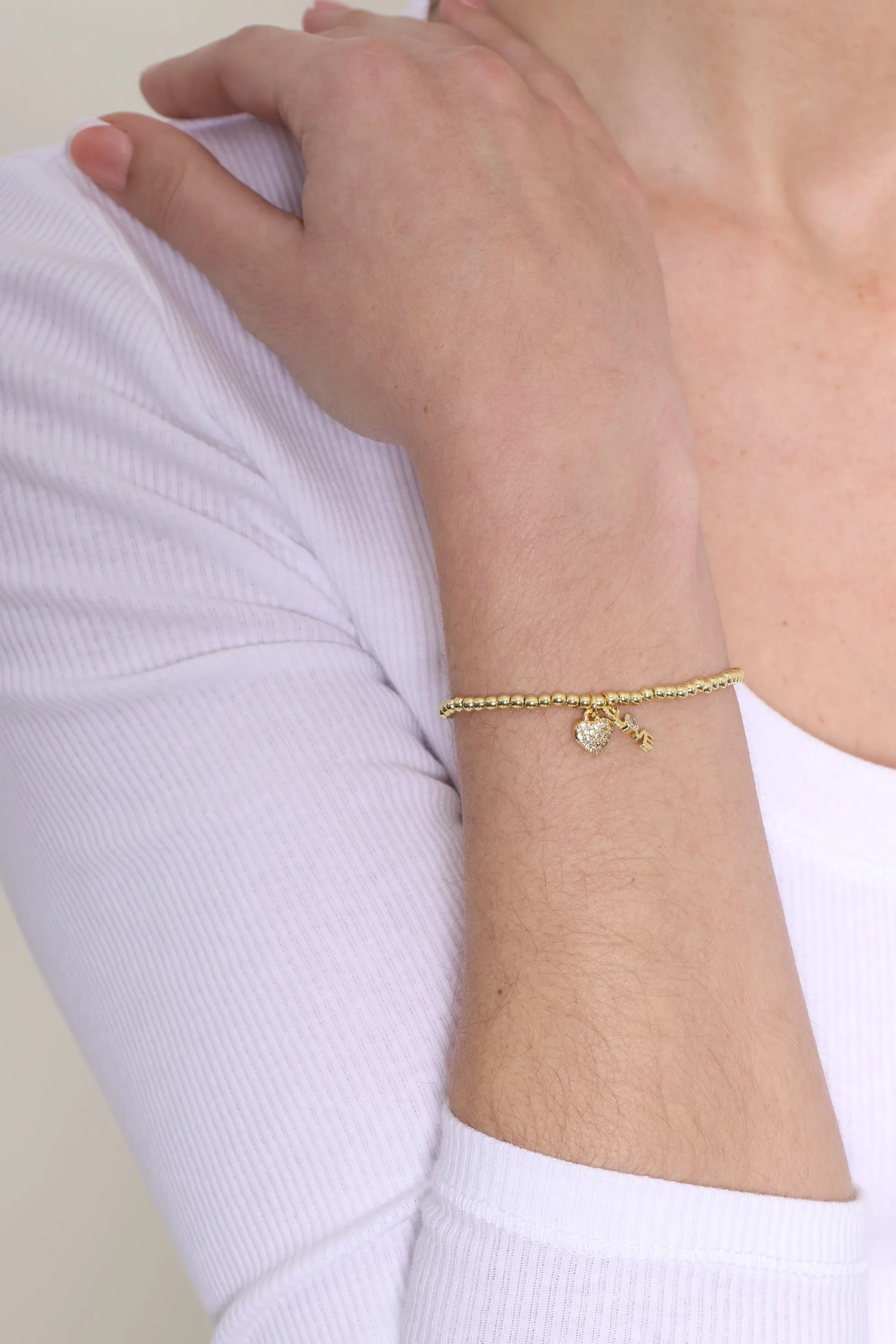 Isla Love Heart Ball Bracelet sold by Mixology