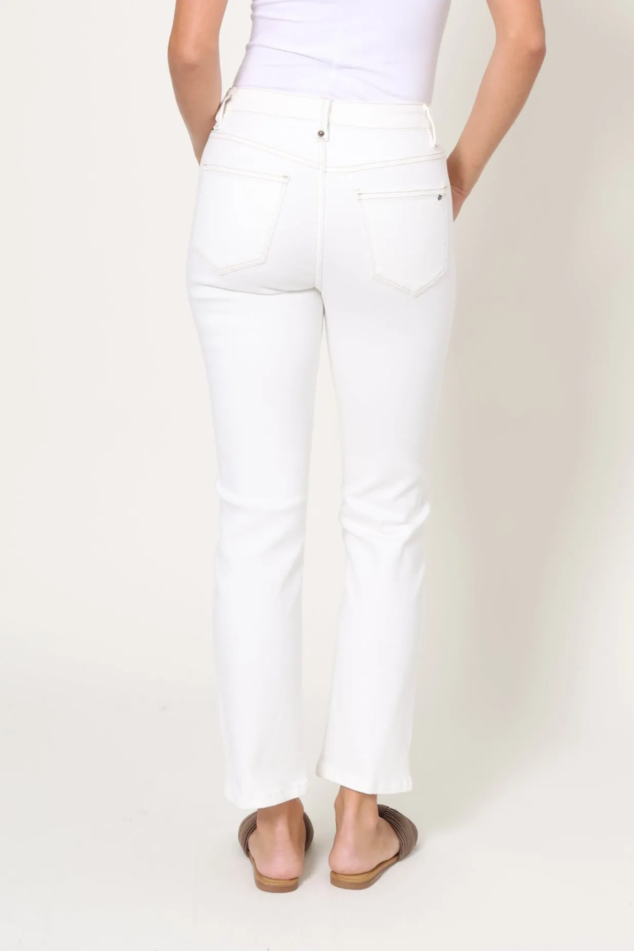 Mid Rise Straight Leg White sold by Mixology product image thumbnail 4