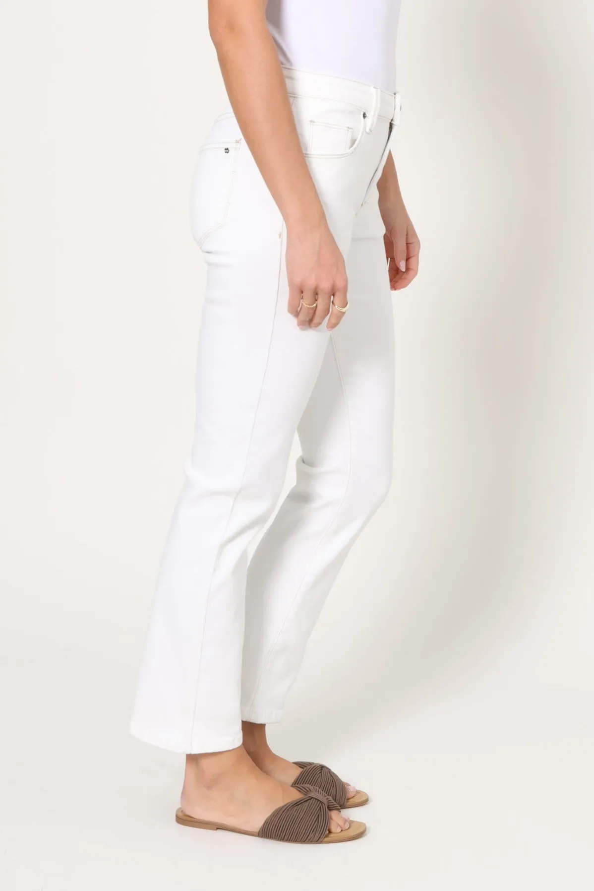 Mid Rise Straight Leg White sold by Mixology product image thumbnail 3
