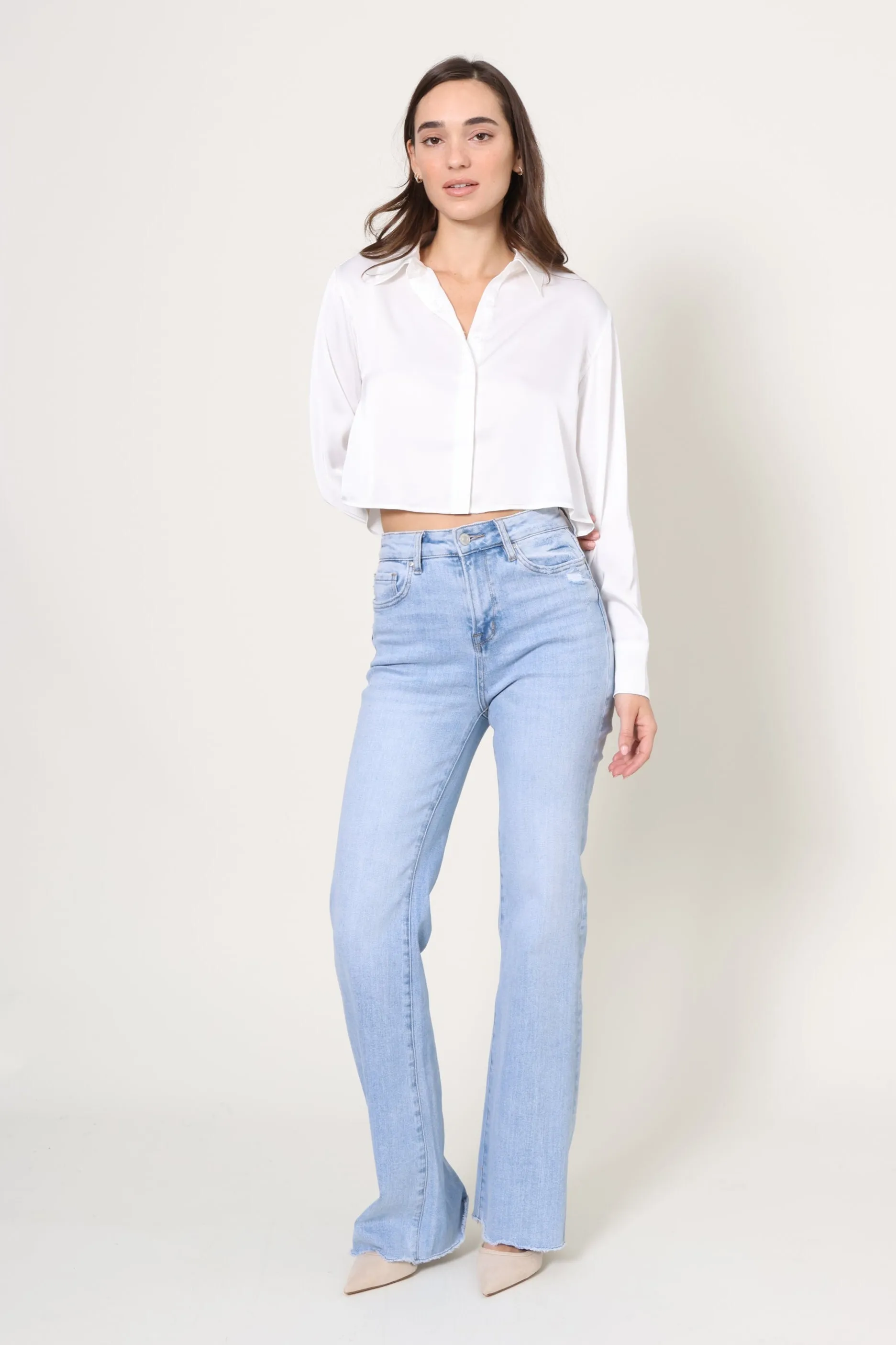 High Low Satin Shirt sold by Mixology product image thumbnail 3